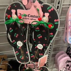 Juicy Couture Black Cherry Flip Flops